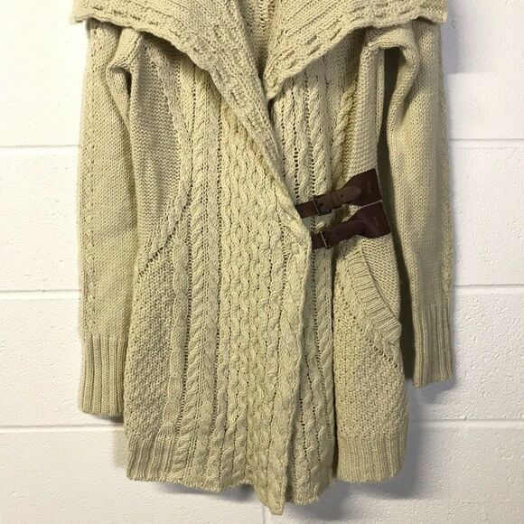 Anthropologie Angel of the North Blanched & Buckle Cardigan Sweater Size Small - Picture 4 of 12
